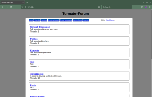 An early iteration of the forum software.